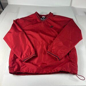 VTG Nike Baseball Jacket Adult Large Red & Blue Small Check Pullover Windbreaker